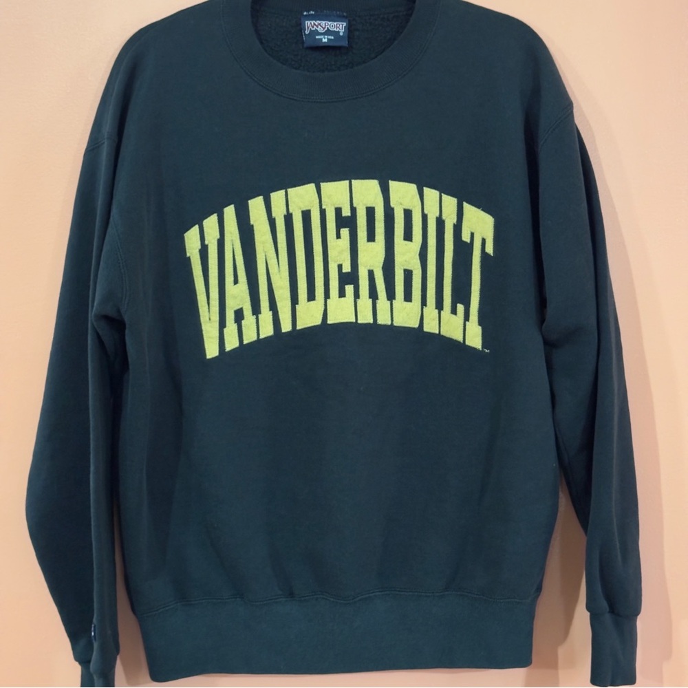 Vintage Vanderbilt Jansport Men's Black Crewneck Sweater.